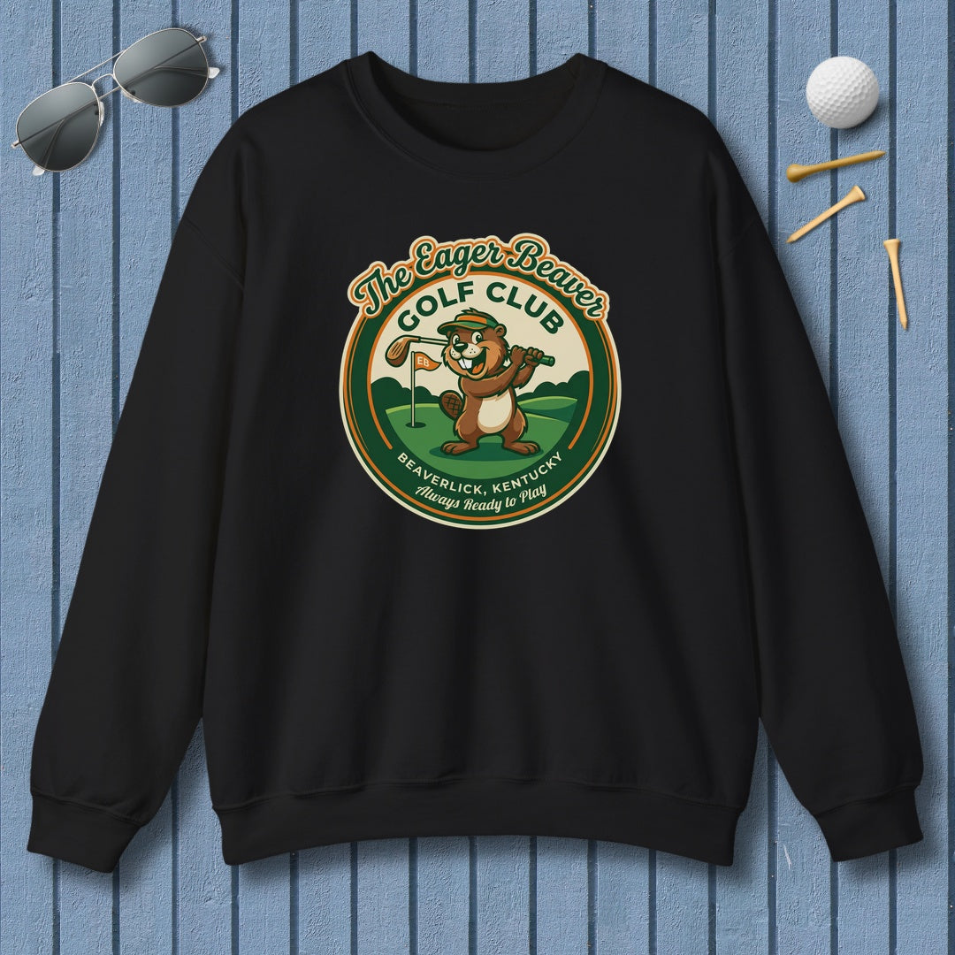 THE EAGER BEAVER GOLF CLUB - Adult Golf Sweatshirt in Black