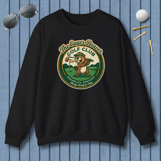 THE EAGER BEAVER GOLF CLUB - Adult Golf Sweatshirt in Black