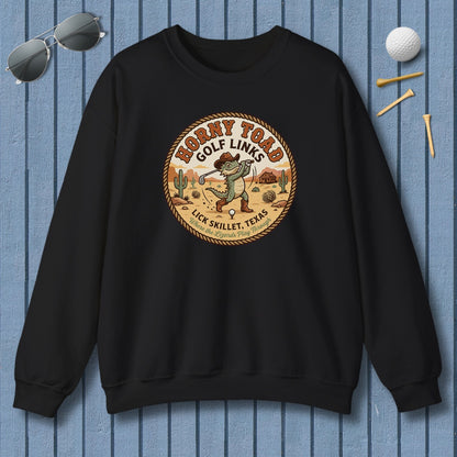 Horny Toad Golf Links - Lick Skillet, Texas - Adult Golf Sweatshirt in Black