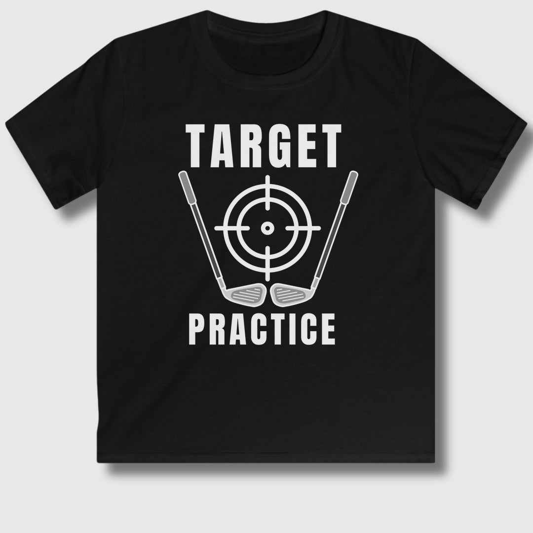 Target Practice - Youth Golf T-Shirt in Black