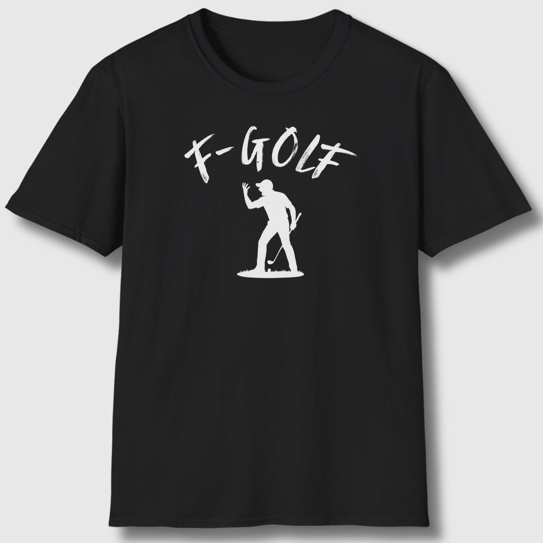 F-Golf (Male) - Adult Golf T-Shirt in Black