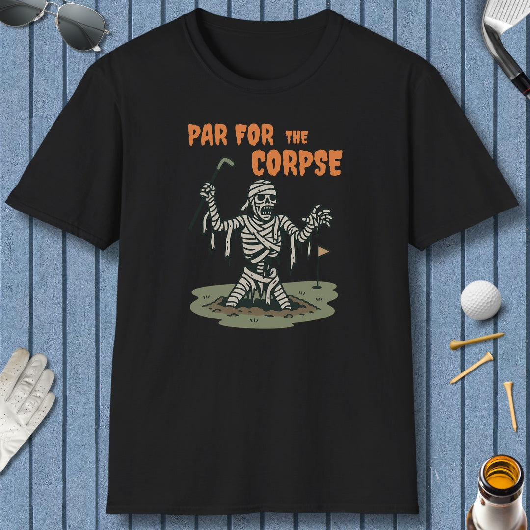 Par for the Corpse - Adult Golf T-Shirt in Black