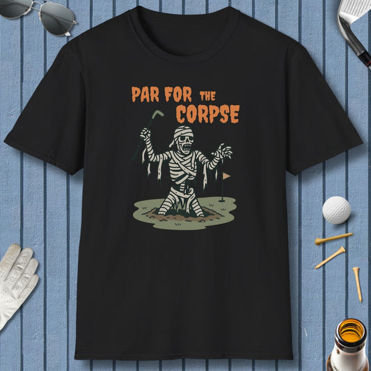Par for the Corpse - Adult Golf T-Shirt in Black
