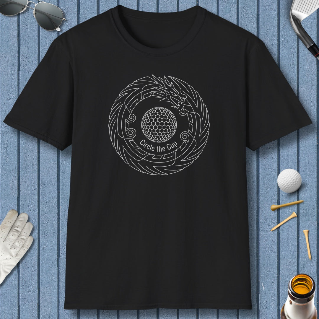 Circle the Cup - Adult Golf T-Shirt in Black