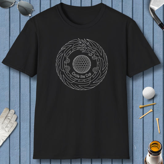 Circle the Cup - Adult Golf T-Shirt in Black