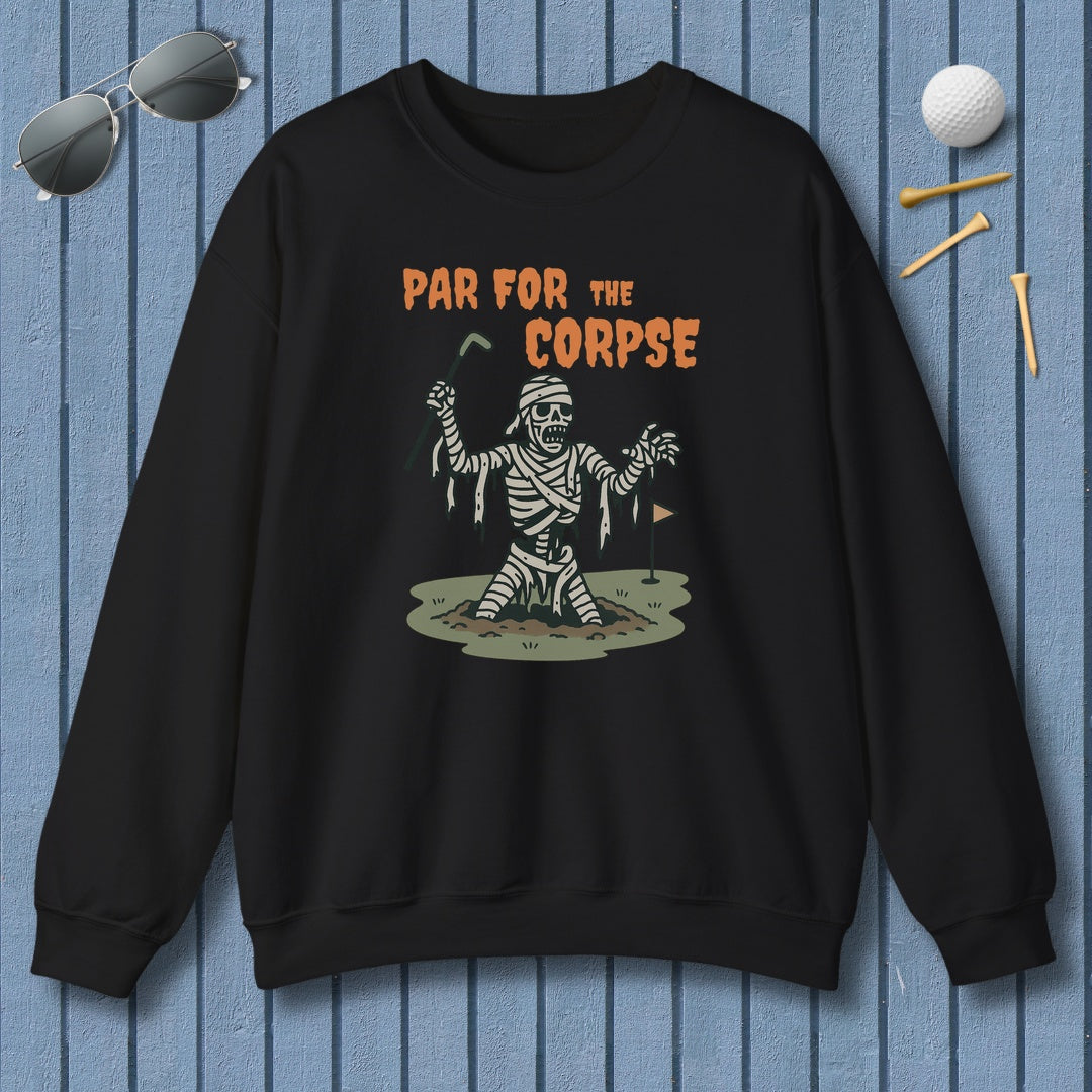 Par for the Corpse - Adult Golf Sweatshirt in Black