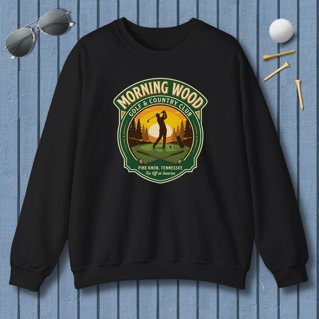 MORNING WOOD GOLF & COUNTRY CLUB - Adult Golf Sweatshirt in Black