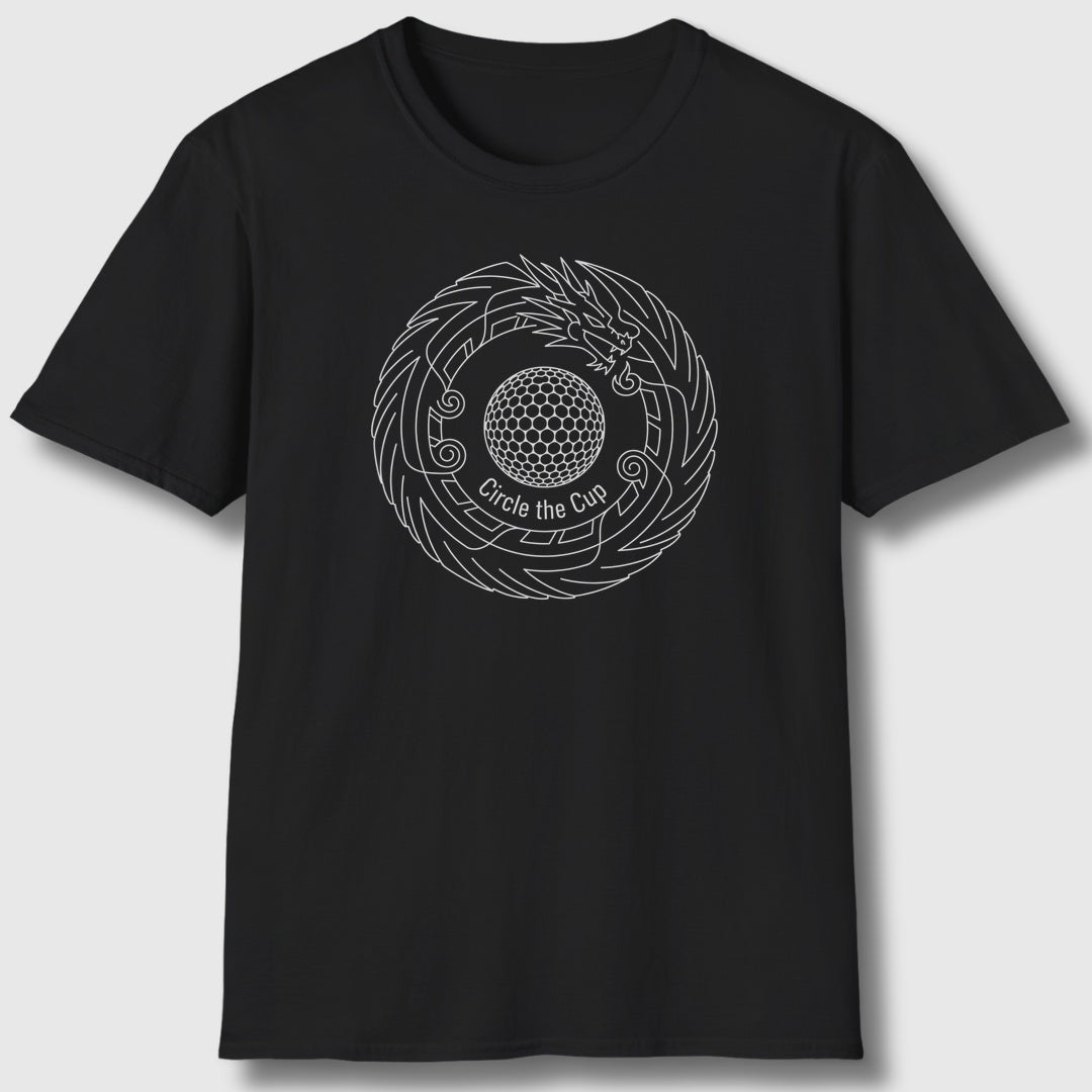 Circle the Cup - Adult Golf T-Shirt in Black
