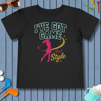 I've Got Game And Style - Toddler Golf T-Shirt in Black