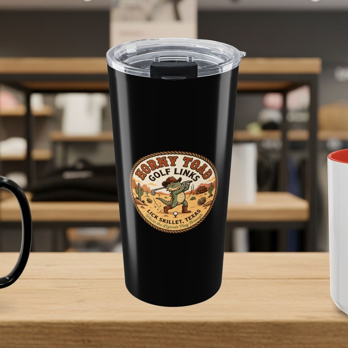 Horny Toad Golf Links - Lick Skillet, Texas - 20oz Tumbler in Black