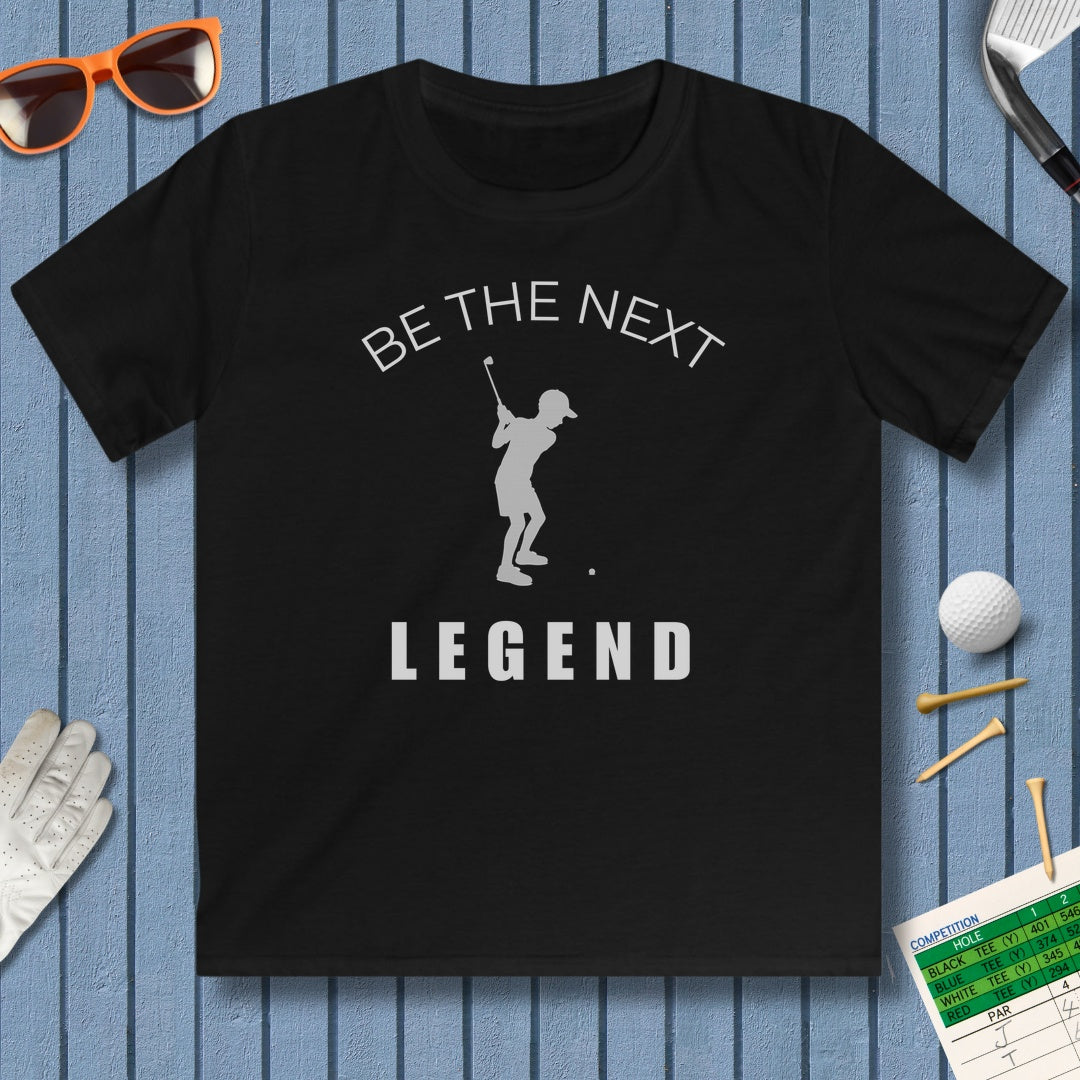 BE THE NEXT LEGEND (Boys) - Youth Golf T-Shirt in Black