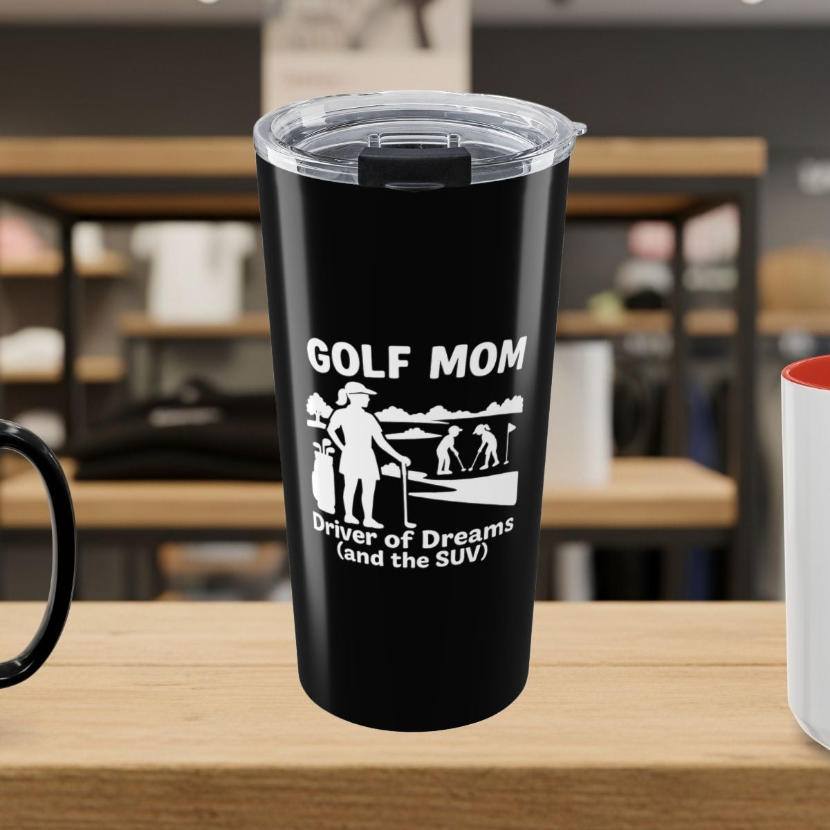 Golf Mom - 20oz Tumbler in Black