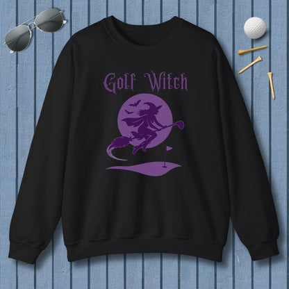 Golf Witch - Adult Golf Sweatshirt in Black