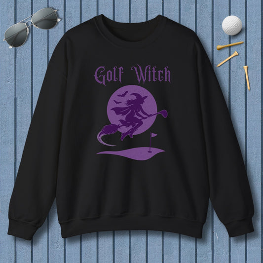 Golf Witch - Adult Golf Sweatshirt in Black