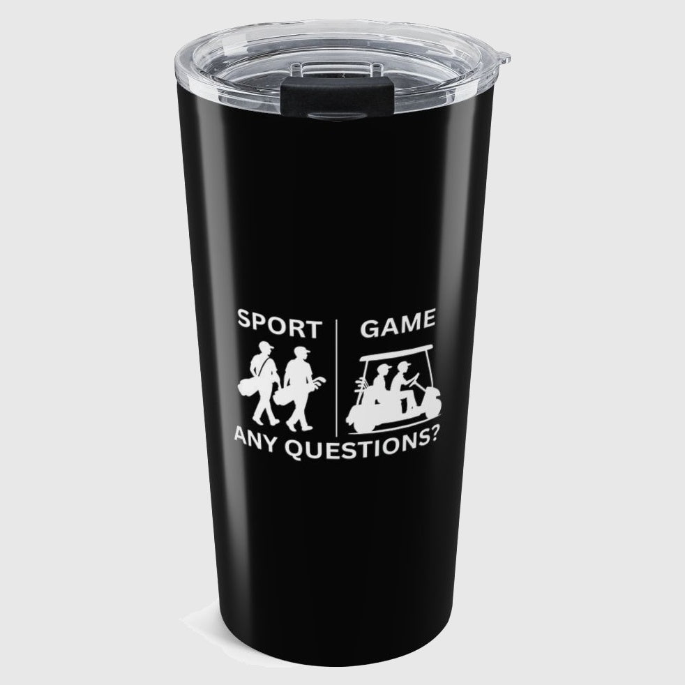 SPORT vs. GAME (Male) - 20oz Tumbler in Black