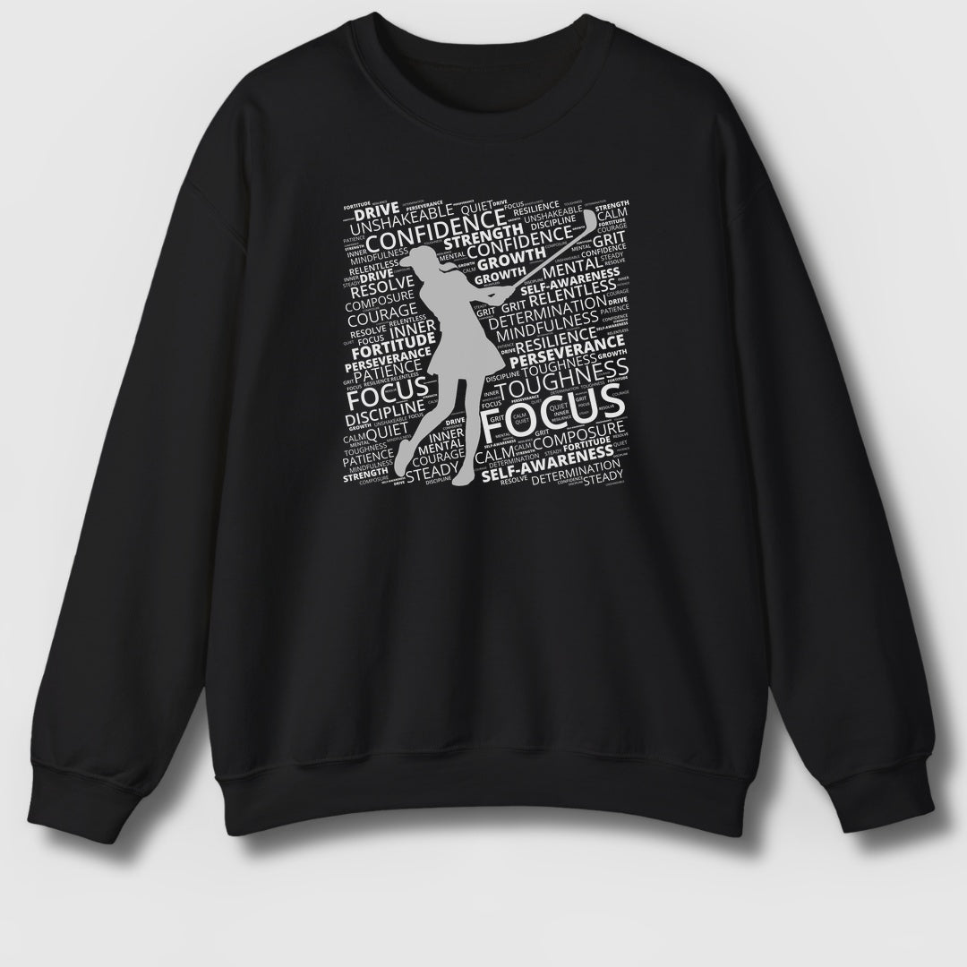 Unleash Your Mental Game (Female) - Adult Golf Sweatshirt in Black
