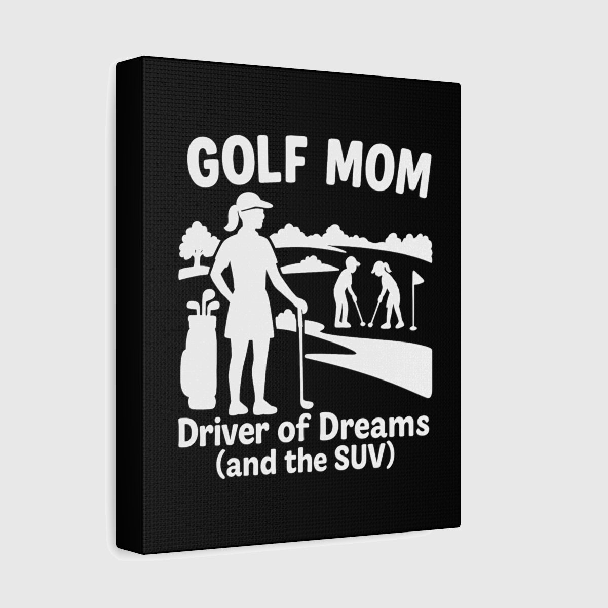 Golf Mom - Canvas Wall Art - Black - 8×10 - front