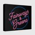 Fairways & Greens - Canvas Wall Art - Black - 8×10 - front