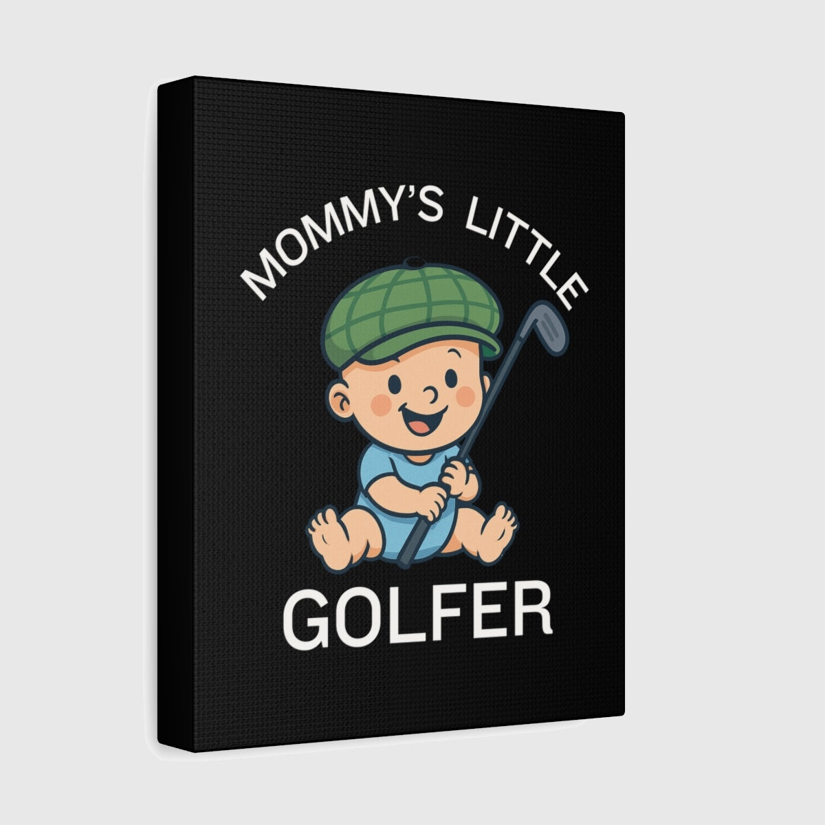 Mommy's Little Golfer - Canvas Wall Art - Black - 8×10 - front