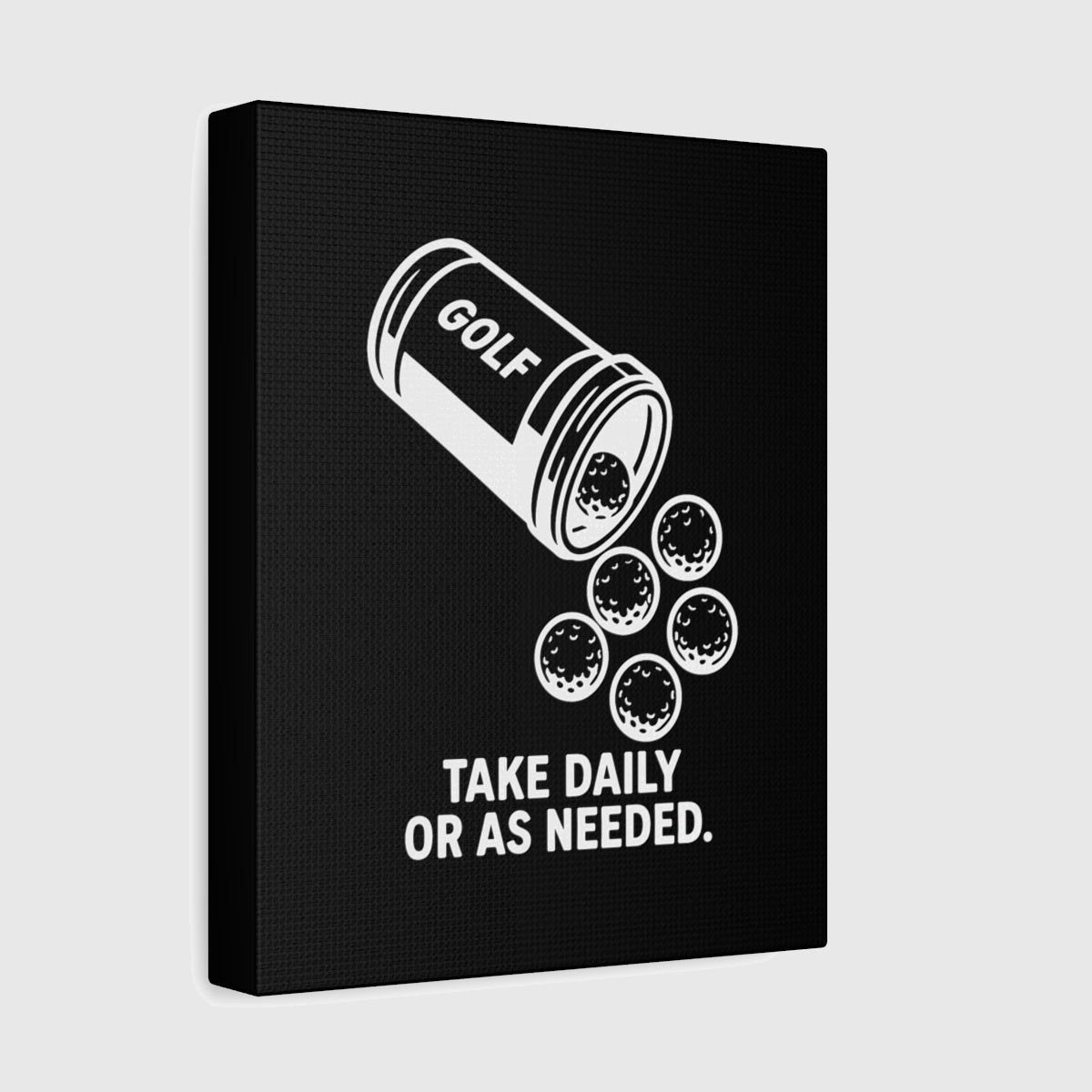 Golf Prescription - Canvas Wall Art - Black - 8×10 - front