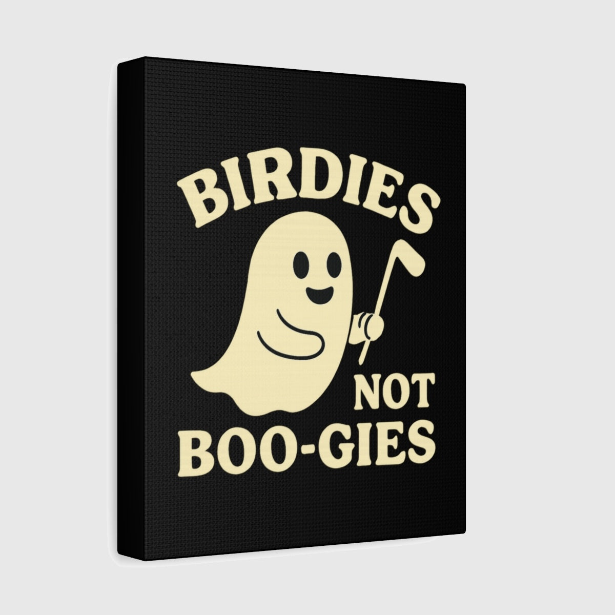 Birdies not BOO-GIES - Canvas Wall Art - Black - 8×10 - front