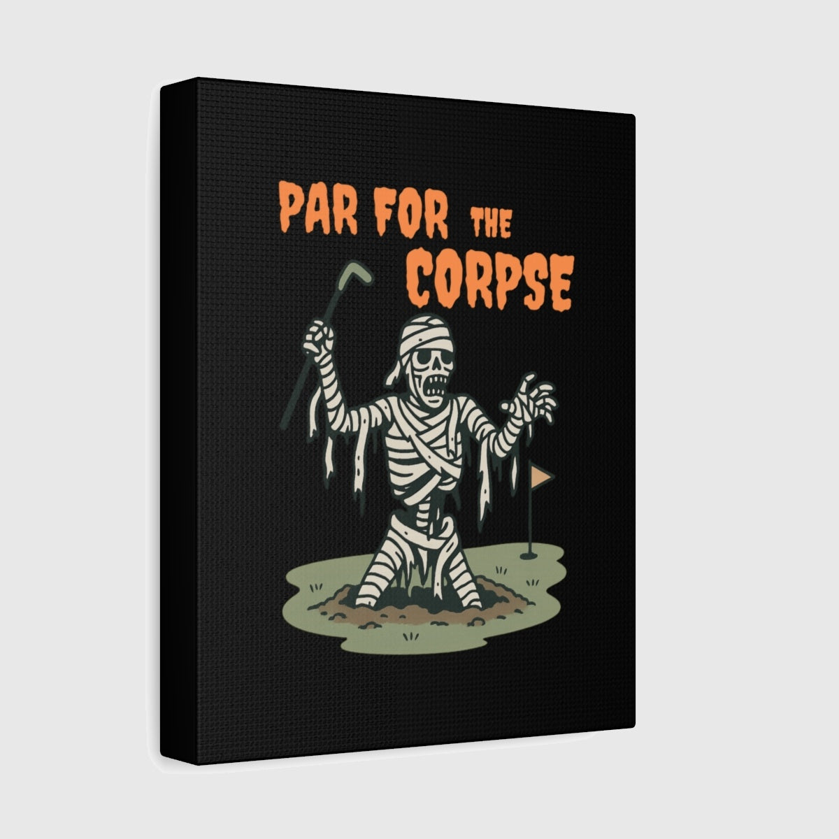 Par for the Corpse - Canvas Wall Art - Black - 8×10 - front