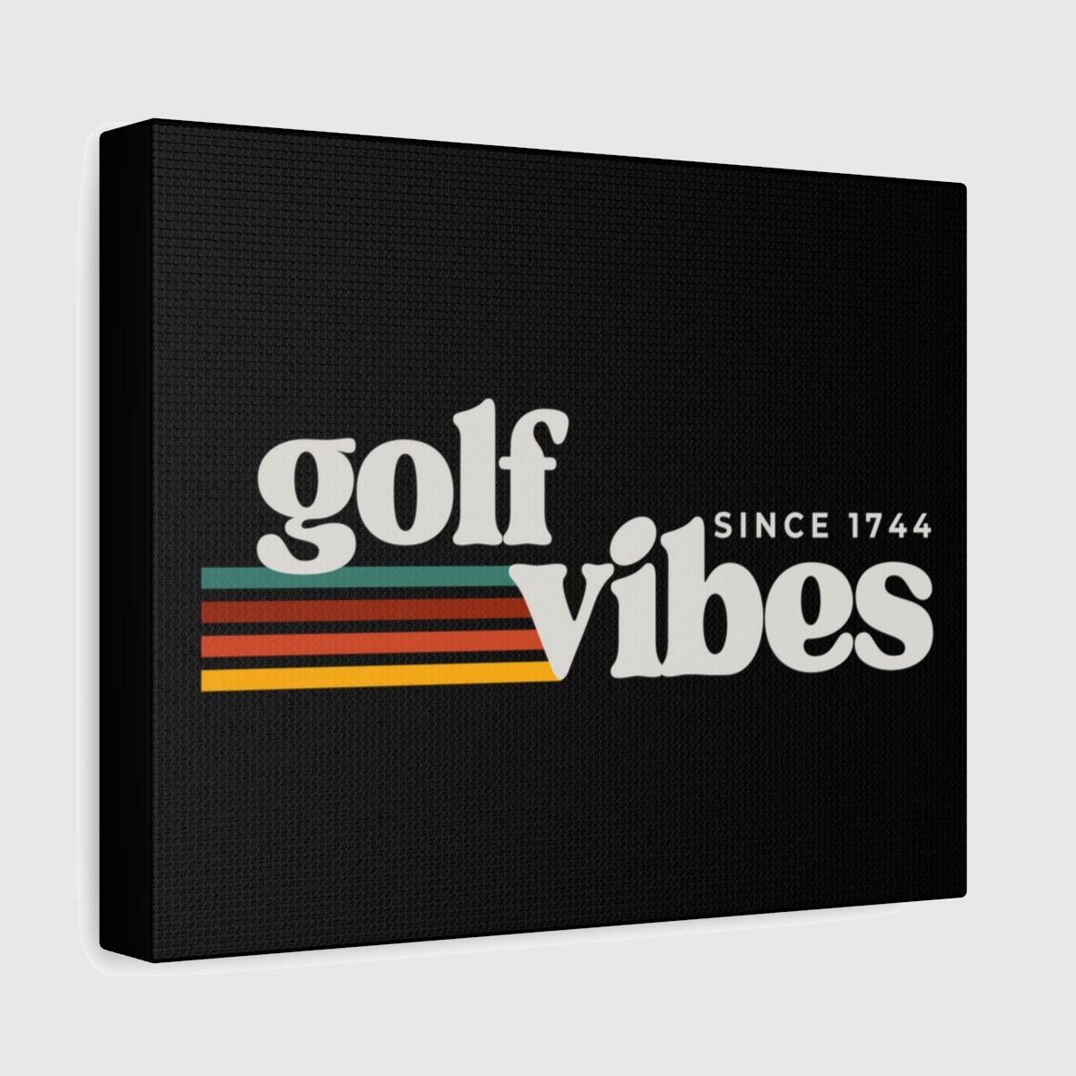 Golf Vibes - Canvas Wall Art - Black - 8×10 - front