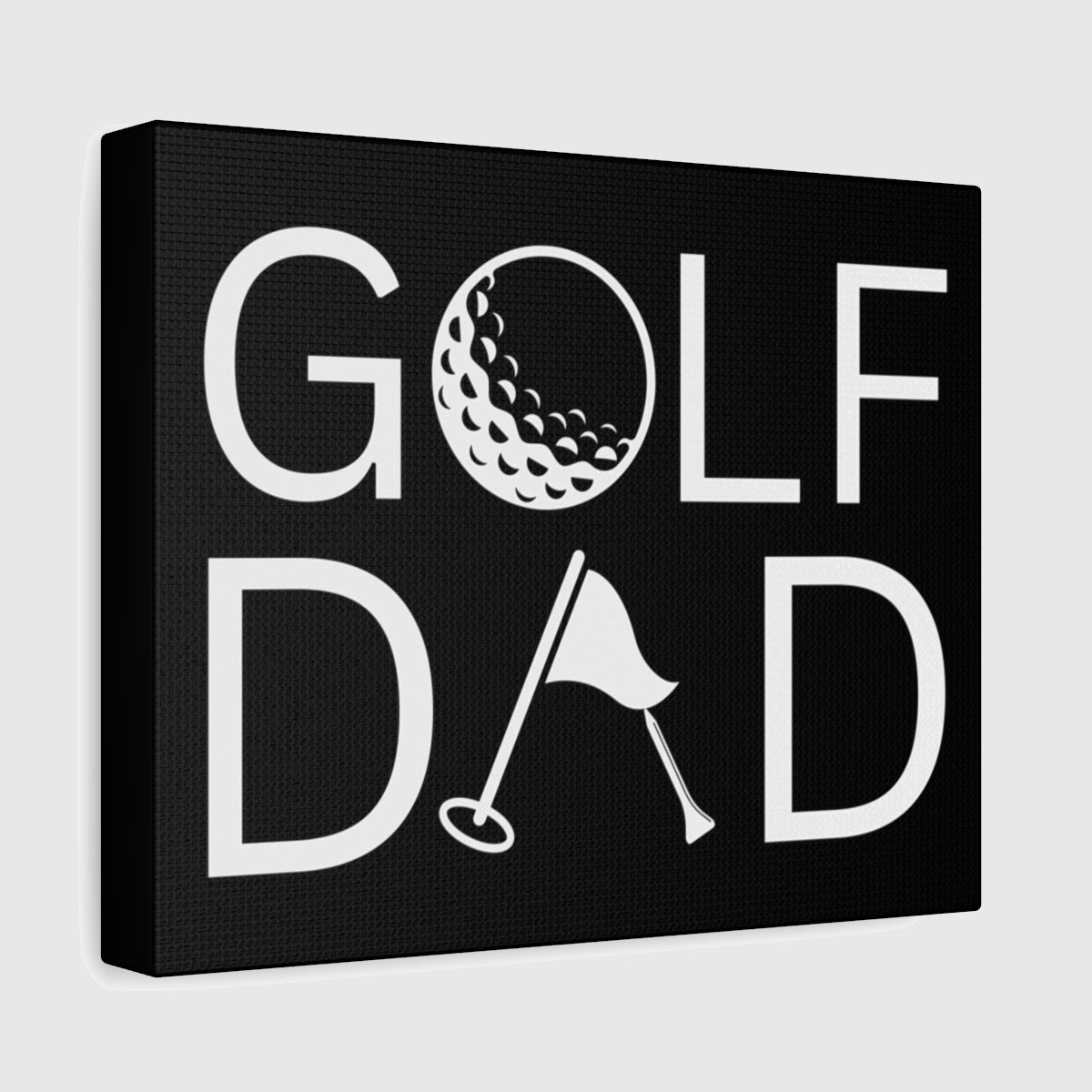 Golf Dad - Canvas Wall Art - Black - 8×10 - front