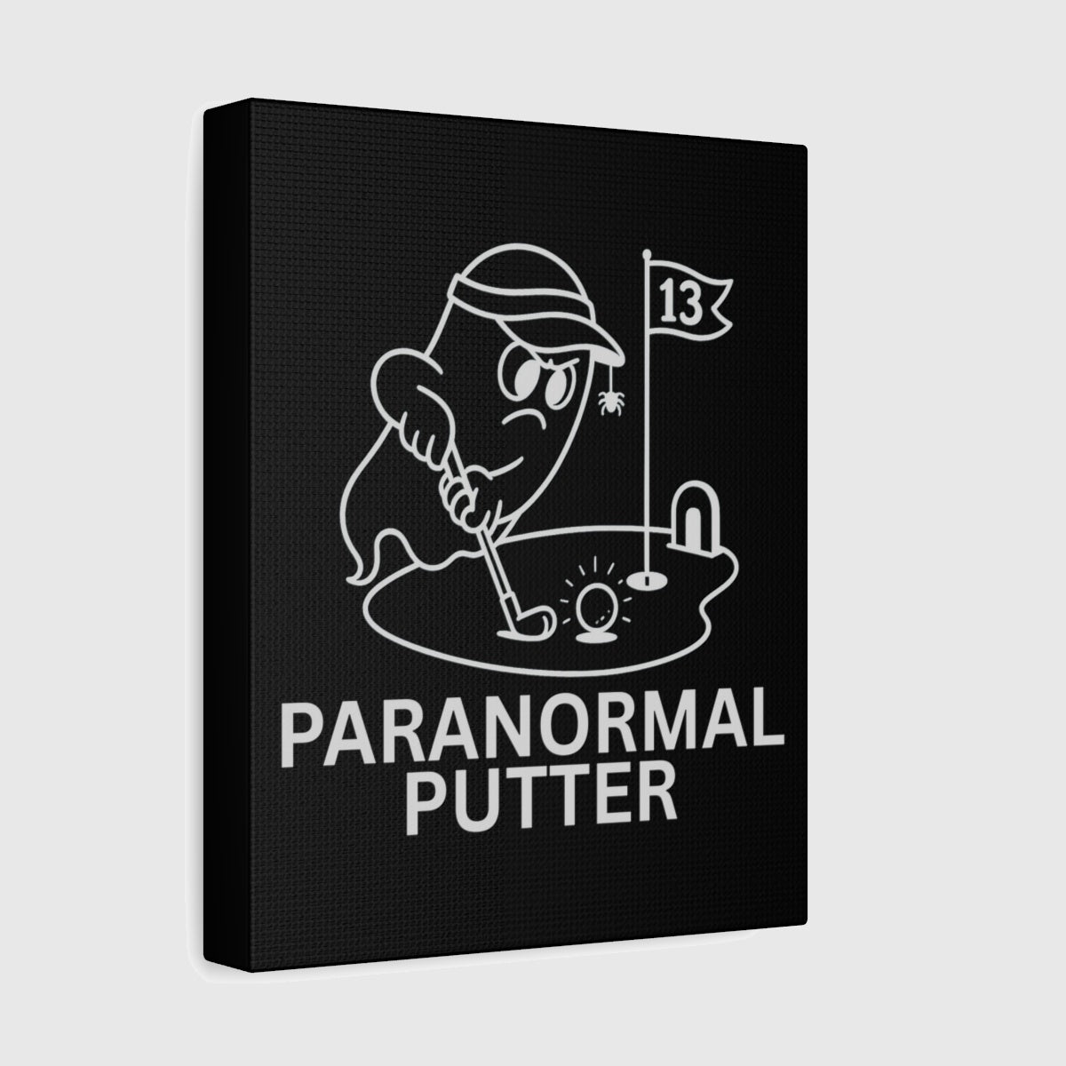 Paranormal Putter - Canvas Wall Art - Black - 8×10 - front