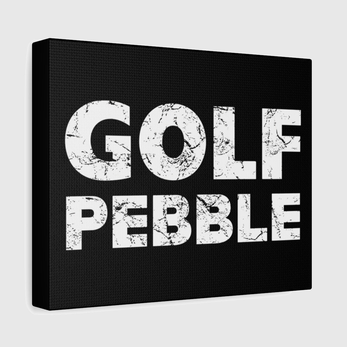 Golf Pebble - Canvas Wall Art - Black - 8×10 - front