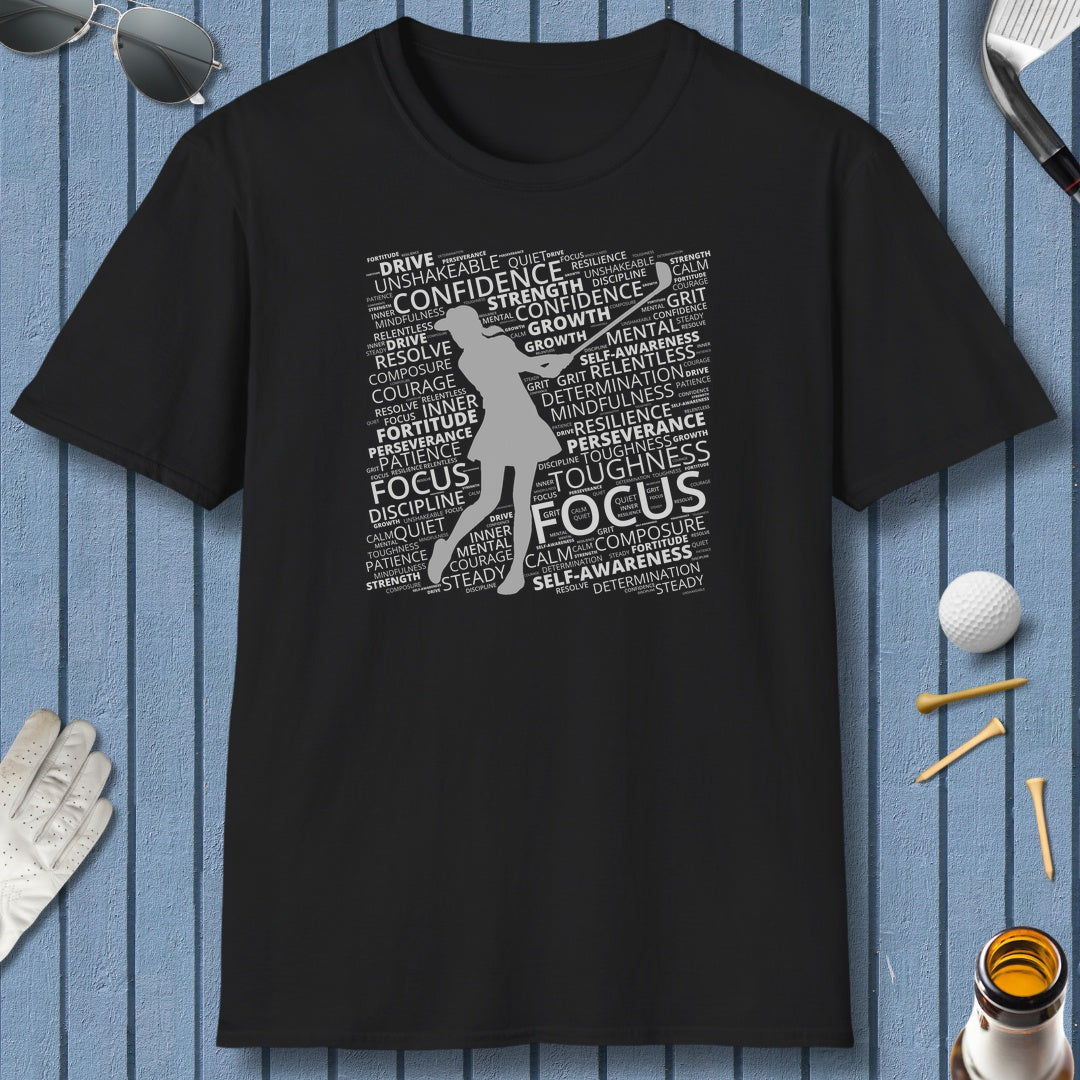 Unleash Your Mental Game (Female) - Adult Golf T-Shirt in Black