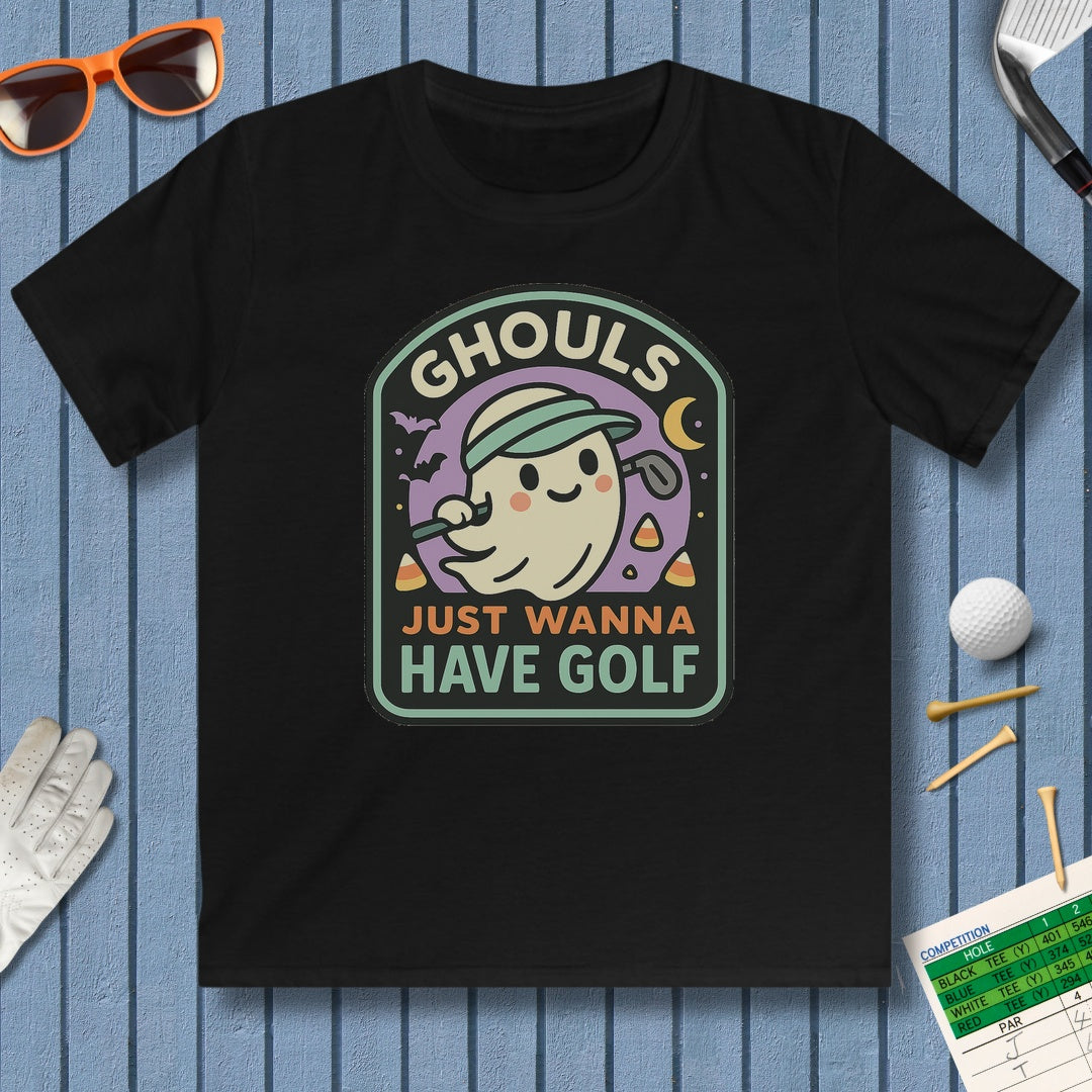 Ghouls Just Wanna Have Golf - Youth Golf T-Shirt in Black