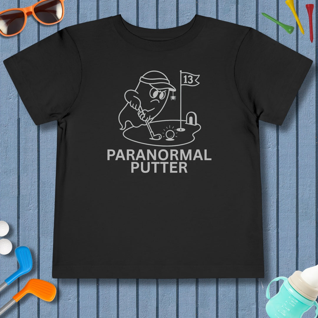 Paranormal Putter - Toddler Golf T-Shirt in Black