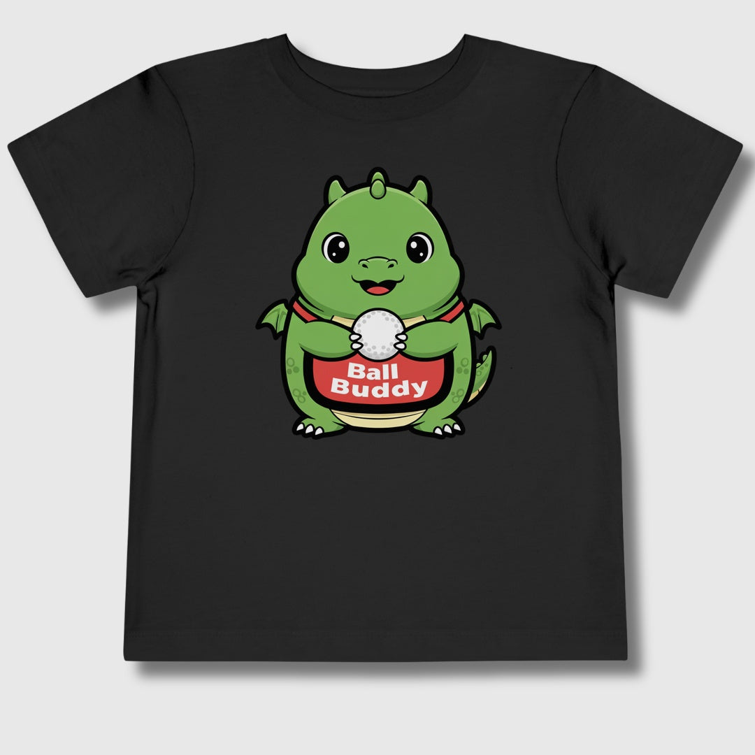 Ball Buddy Dragon - Toddler Golf T-Shirt in Black