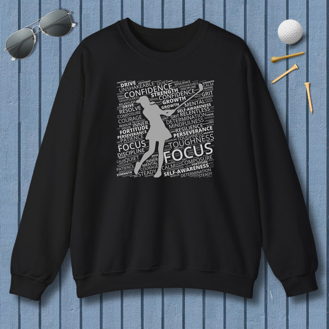 Unleash Your Mental Game (Female) - Adult Golf Sweatshirt in Black