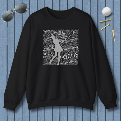 Unleash Your Mental Game (Female) - Adult Golf Sweatshirt in Black