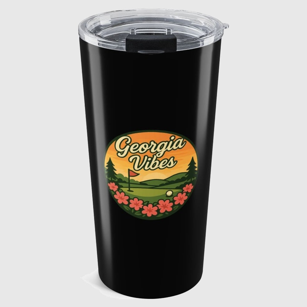 Golf Vibes - Georgia Azalea Edition - 20oz Tumbler in Black