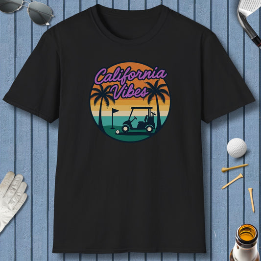 Golf Vibes - California Coast Edition - Adult Golf T-Shirt in Black