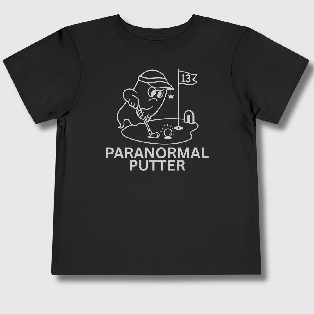 Paranormal Putter - Toddler Golf T-Shirt in Black