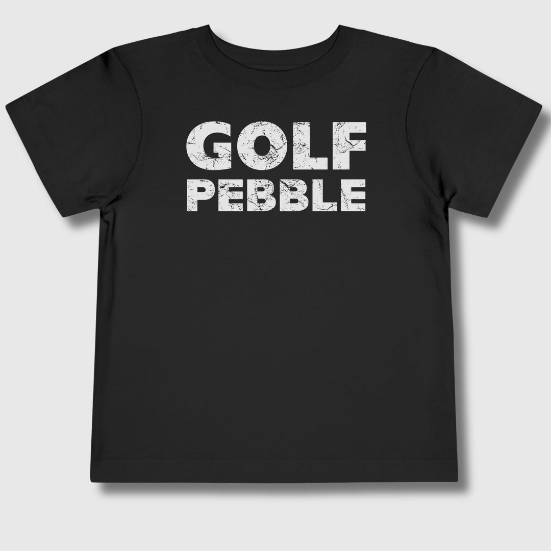 Golf Pebble - Toddler Golf T-Shirt in Black