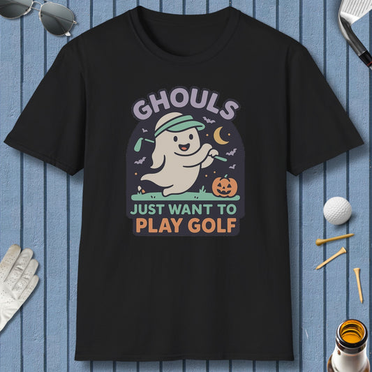 Ghouls Just Wanna Play Golf - Adult Golf T-Shirt in Black