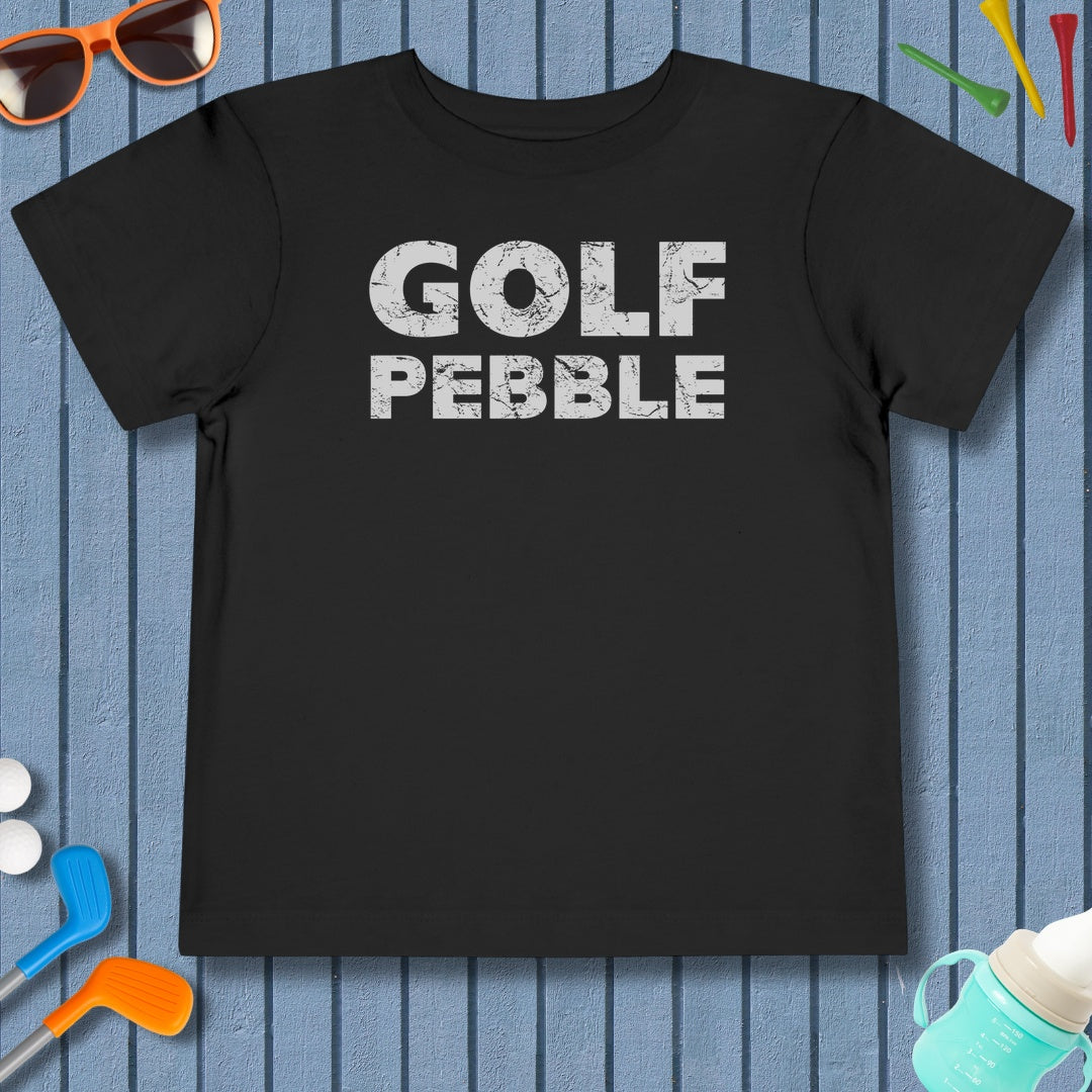 Golf Pebble - Toddler Golf T-Shirt in Black