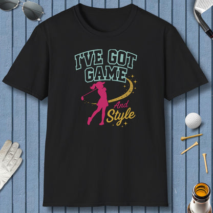 I've Got Game And Style - Adult Golf T-Shirt in Black