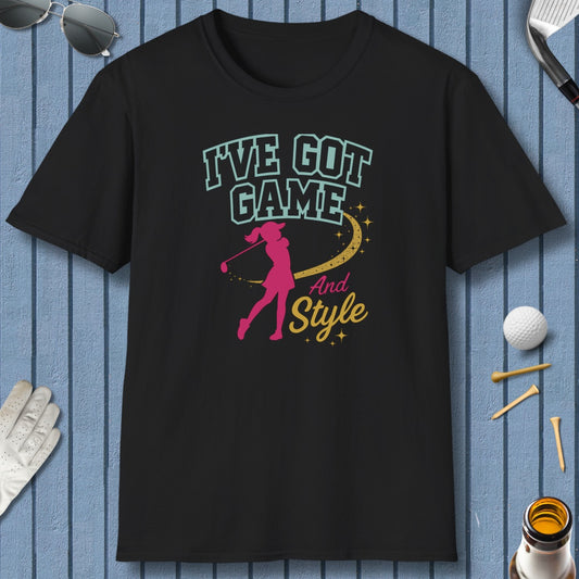 I've Got Game And Style - Adult Golf T-Shirt in Black