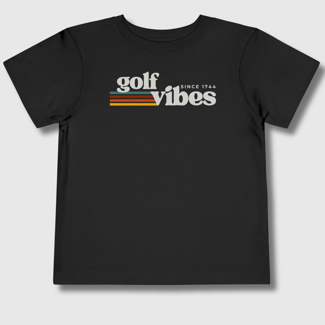 Golf Vibes - Toddler Golf T-Shirt in Black