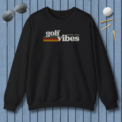 Golf Vibes - Adult Golf Sweatshirt in Black