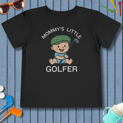 Mommy's Little Golfer - Toddler Golf T-Shirt in Black