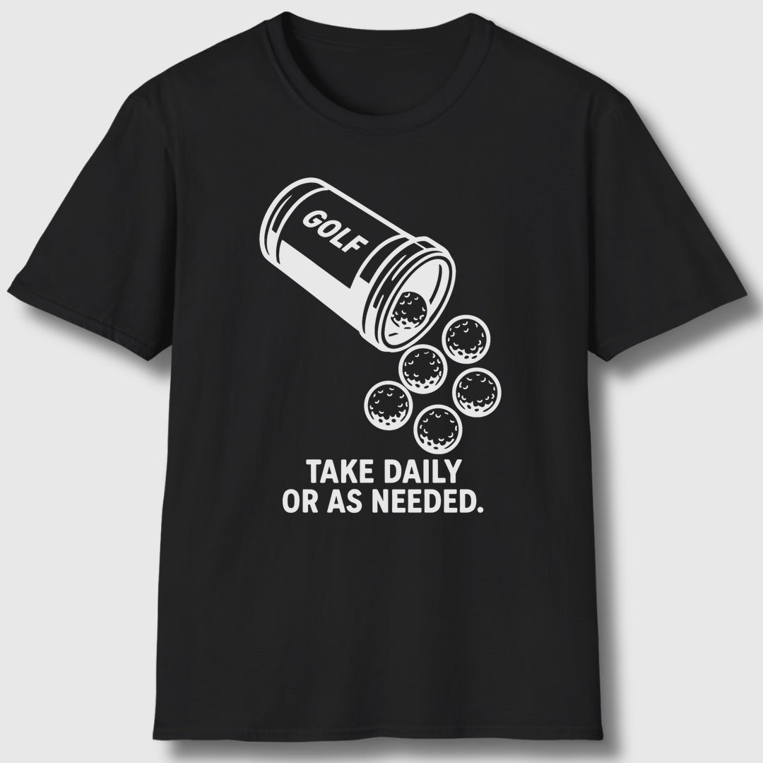 Golf Prescription - Adult Golf T-Shirt in Black
