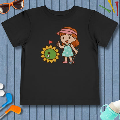 Sunflower Green - Toddler Golf T-Shirt in Black