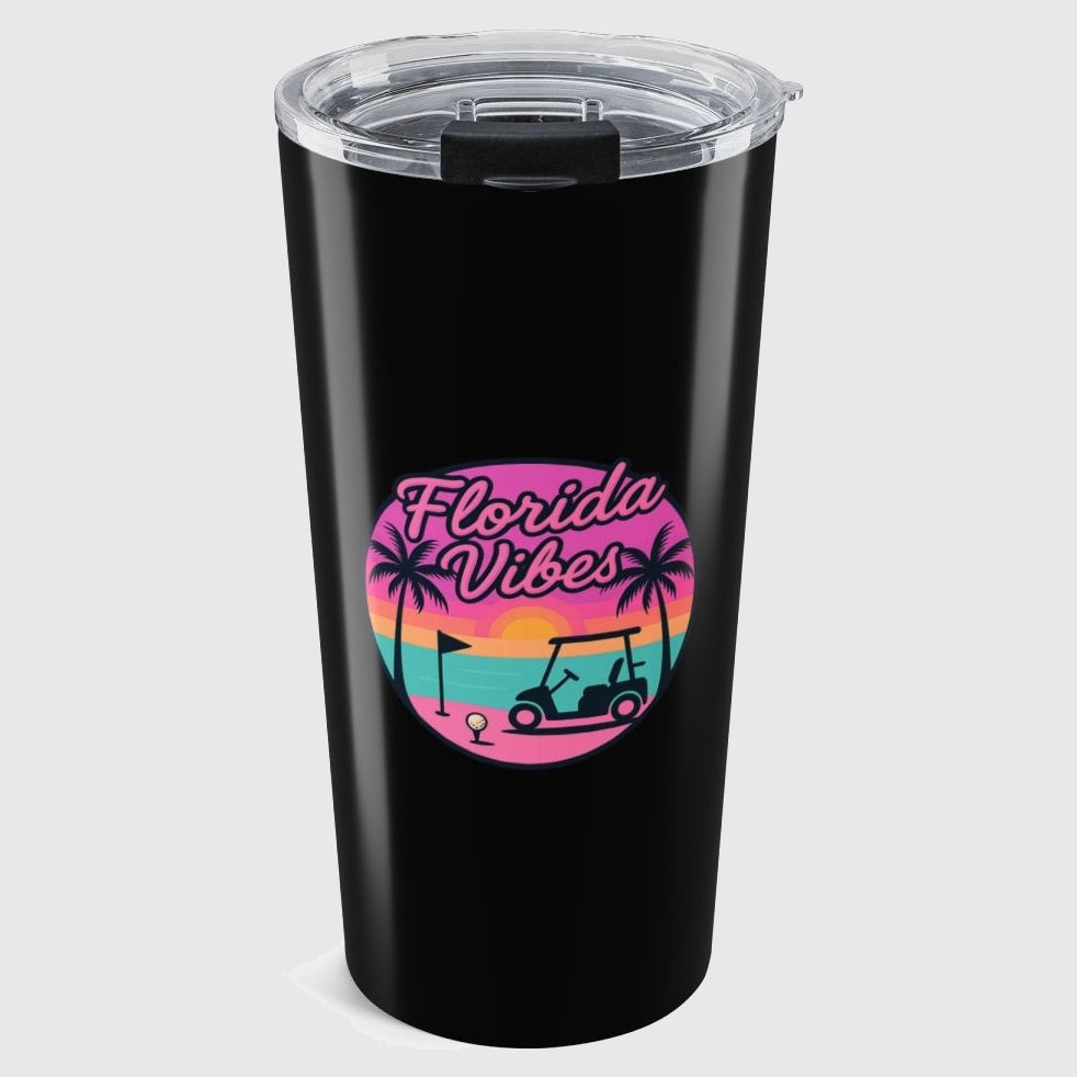 Golf Vibes - Florida Sunshine Edition - 20oz Tumbler in Black